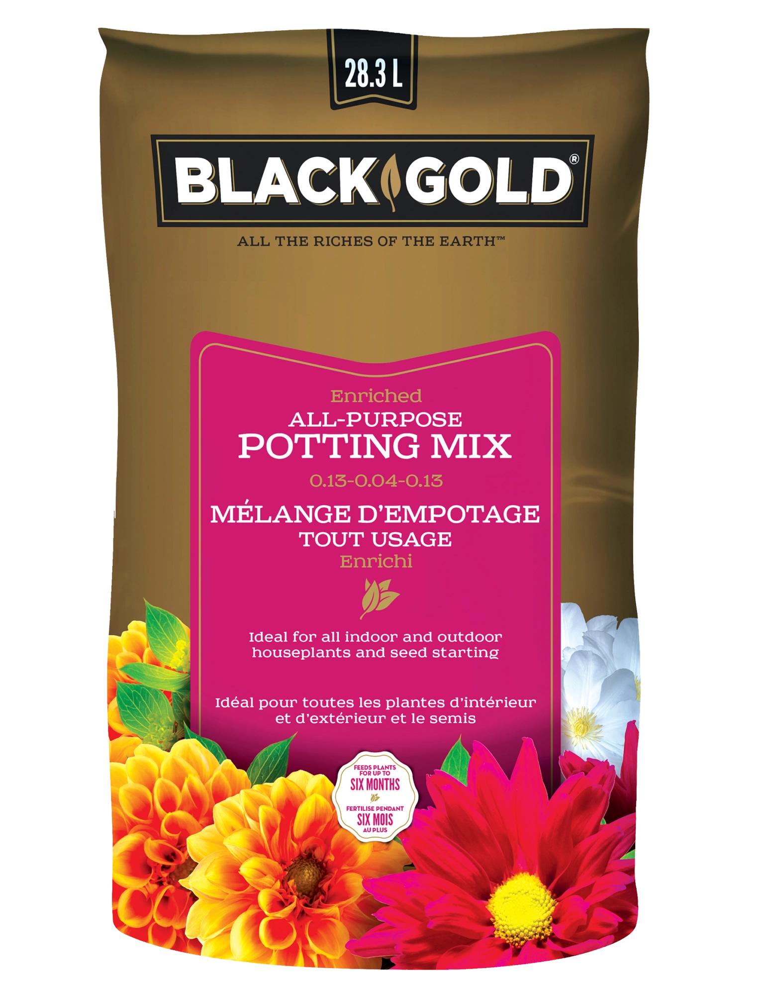 Black Gold® Enriched All Purpose Potting Mix 0.13-0.04-0.13